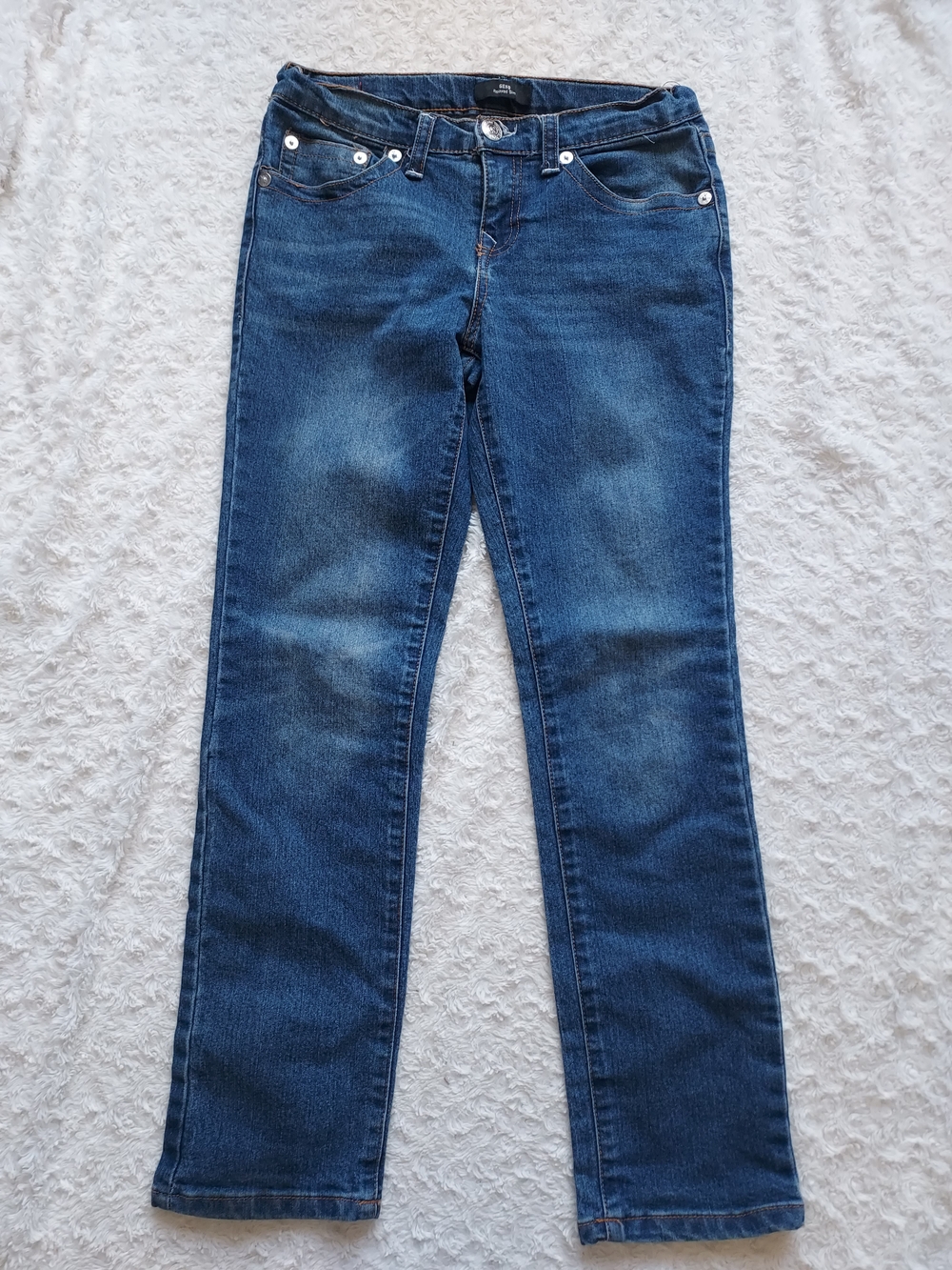 True Religion Geno Relaxed Slim Straight Leg Jeans Dark Indigo Wash Comfy Casual
